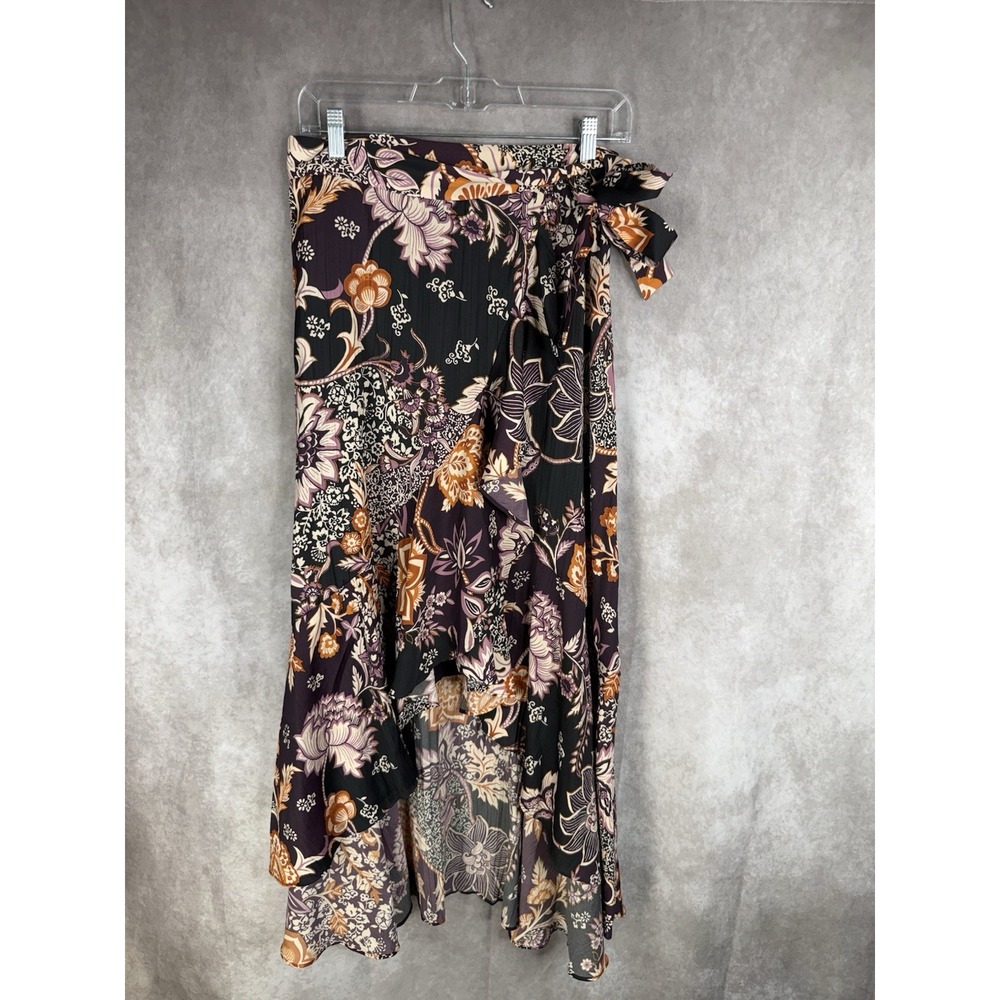 Maeve x Anthropologie Ruffled Wrap Maxi Floral Skirt Sz XXS Fall Autumn - Picture 2 of 8